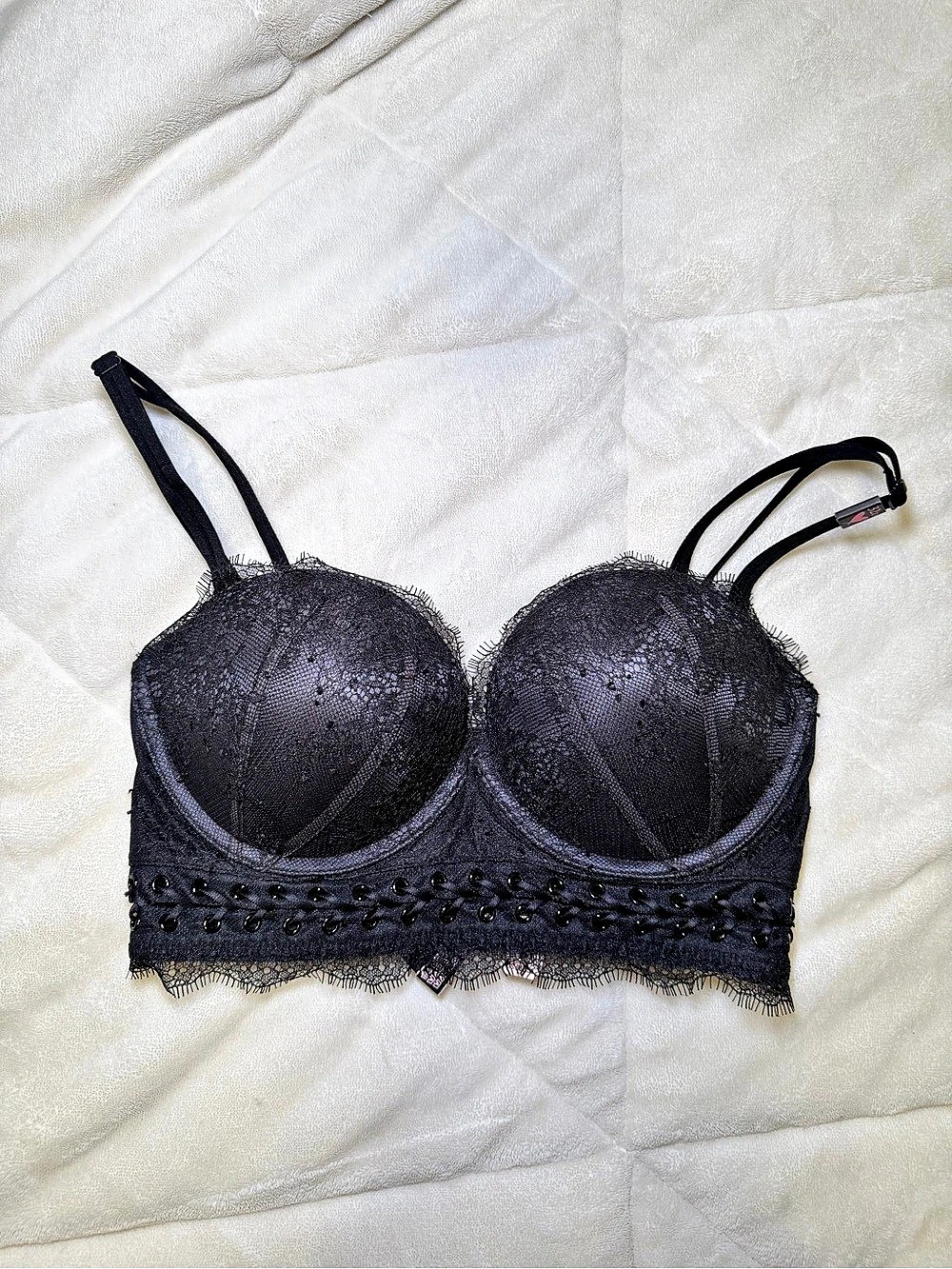 Victoria's Secret Very Sexy Lace Balconette Bra Black 32D
